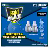 Raid max recharge liquide pour diffuseur électrique 60 nuits x2