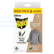 Raid gel anti mites senteur bois de cèdre maxi pack 6 unités