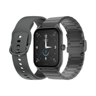 Echo montre connectée noire bracelet métal + bracelet gomme RAINBOWPROA