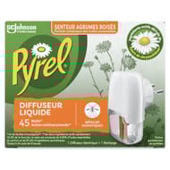 Pyrel diffuseur liquide électrique 45 nuits agrumes boisés 32ml