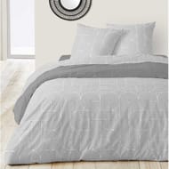 Parure housse de couette 200x200 + 2 taies 63x63 labyrinthe