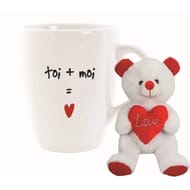 Mug bombe 33cl toi+moi +peluche decorative