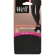 Collant allure d'hiver sensation polaire 100D Well NOIR EBENE T5\T6