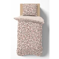 Housse de couette 140x200cm + 1 taie 63x63cm bigarreau
