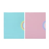 2 pochettes coin a4 rainbow pastel