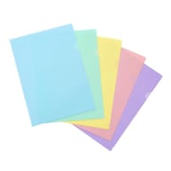 10 pochettes coins a4 rainbow pastel