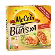 Mccain original bun's x4 jambon ketchup 460g