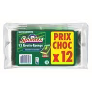 Spontex gratte éponge microfibre x12