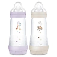 Mam biberon easy start anti-colique 320ml lilas + sable tétine débit 3  x2