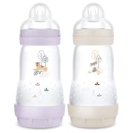 Mam biberon easy start anti-colique 260ml lilas + sable tétine débit 2  x2