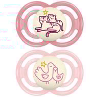 Mam sucette perfect nuit animaux 18+ mois silicone x2