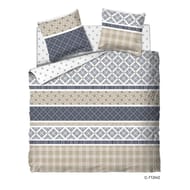 Parure housse de couette 260x240 + 2 taies 63x63 crossy