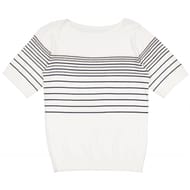 Pull manches courtes femme ECRU COMBO T38/40