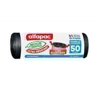 Alfapac sacs poubelle 50l à lien coulissant élastique x10