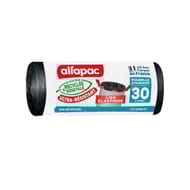 Alfapac sacs poubelle à lien coulissant élastique 30 l x 15