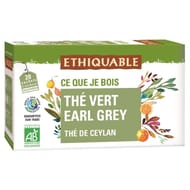 Ethiquable thé vert earl grey ceylan bio 36g
