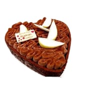 Coeur poire chocolat 8 parts