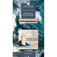 Verre ovale avec  couvercle bambou embruns d'ouessant