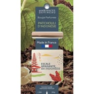 Verre ovale avec couvercle bambou patchouli d'indonesie