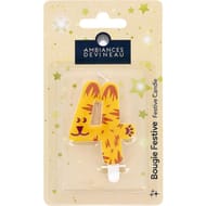Bougie chiffre ludique animaux n°4