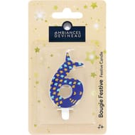 Bougie chiffre ludique animaux n°6