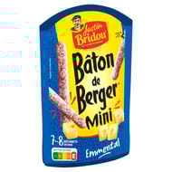 Justin Bridou bâton de berger mini emmental environ 7-8 80g
