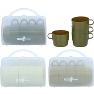 Tasses 225 ml x4 avec rangement