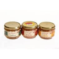 Lot de 3 verrines 540g : campagne+confit de foie de volaille+confit de foie de porc