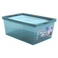 Boite crystaline rectangulaire 10l- bleu canard acidule