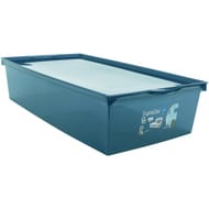 Boite crytaline rectangulaire 33l bleu canard acidule