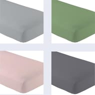 Drap housse microfibre 140x190 cm gris - vert -rose - gris foncé