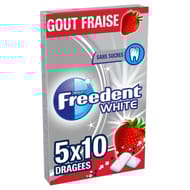 Freedent white chewing-gum sans sucres fraise 5x10 - 70g