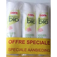 Nature bio disques doux à démaquiller coton lot de 3 x 70