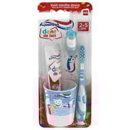 Aquafresh kit dent de lait (gobelet + brosse à dents + dentifrice 50ml) 3-5 ans