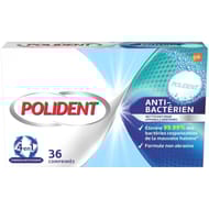 Polident comprimés nettoyant anti-bactérien x36