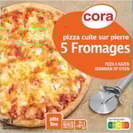 Cora pizza 5 fromages cuite sur pierre 390g