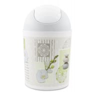 Poubelle swing 5l imprime white orchid plastique