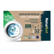 Feuille de lessive concentée zeo plastique x32 fraicheur naturelle