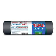 Protect&co sac poubelle ultra résistant poignées coulissantes 130l x10