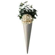 Bouquet d'hortensia blanc et eucalyptus artificiels seches 013xh50cm