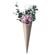 Bouquet d'hortensia rose et eucalyptus artificiels seches 13xh50cm