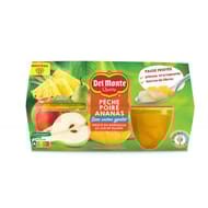 Del monte coupelle pèche poire ananas 4x62g