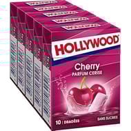 Hollywood parfum cerise 5 étuis de 10 dragées sans sucres 70g