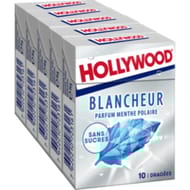 Hollywood blancheur menthe polaire sans sucres 5x10dgragées-70g