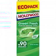 Hollywood green fresh menthe verte s/sucres eco pack 90 dragées-128g