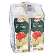 Cora pur jus de pommes brique 4x1l