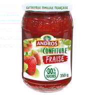 Andros confiture de fraises -30% de sucres 350g