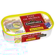 Connetable foie de morue nature au citron 121 g