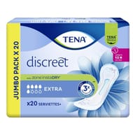 Tena discreet serviettes extra jumbo pack  x20
