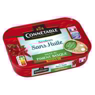 Connétable 1/6 sardines peche responsable sauce au piment d'espelette sans huile 315g